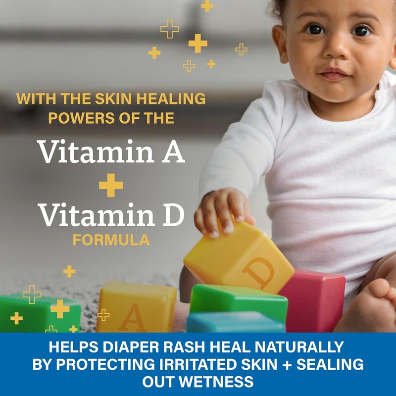 A + D Treat + Heal Zinc Oxide Diaper Rash Cream 16 oz Jar - Soothes & Treats Diaper Rash - Zinc Oxide 10% Dimethicone 1% - Easy Spreading Cream for Baby - Fast Acting - Image 3